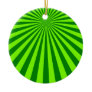 Green and Lime Funky Striped Abstract Art