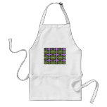 Green and Mauve Abstract Pattern Aprons