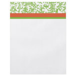 Green and Orange Floral Damask Pattern flyers