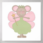 Green and Pink Mouse Fairy Posters