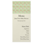 Green And Pink Paisley Menu Card rack cards