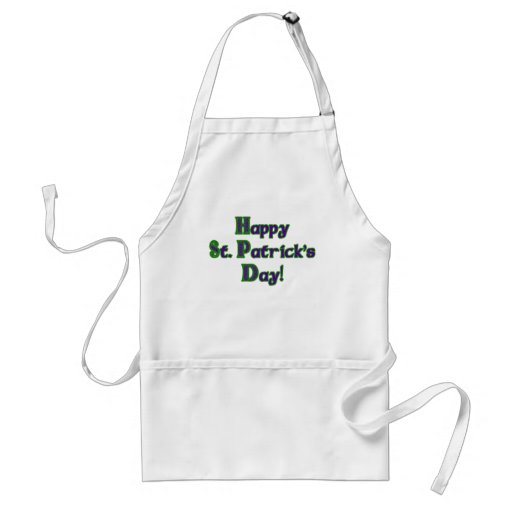Green and Purple St. Patrick's Day shirts Apron