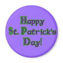Green and Purple St. Patrick's Day shirts Fridge Magnet