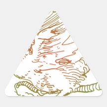 Green and Red Dragon Triangle Sticker