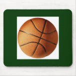 GREEN AND WHITE BASKETBALL MOUSE PAD