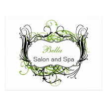 green and white Chic Business Thank You Cards Postcard