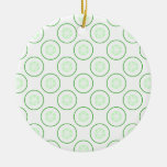 Green and White Cucumber Pattern. ornaments