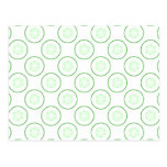 Green and White Cucumber Pattern. postcards