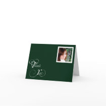 Green and White Modern Classic Thank You card