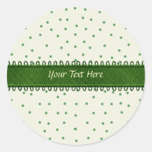 Green and White Polkadot Sticker