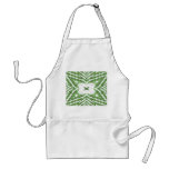 green and white striped pattern, floral angles aprons