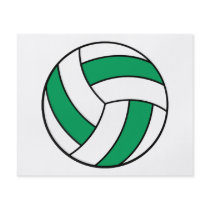 green and white volleyball full color flyer