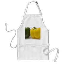 Green and Yellow Bell Peppers Aprons
