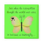 Green and Yellow Butterfly Magnet