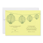 Green and Yellow Lanterns Wedding Invitation