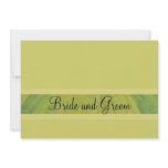 Green and Yellow Leaf with Monogram invitations
