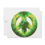 Green and Yellow Tie Dye invitations