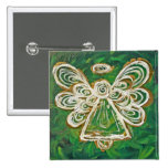 Green Angel Button or Pin