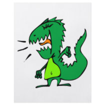 Green Angry Dinosaur Custom Flyer