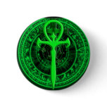 Green ankh button