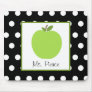 Green Apple / Black With White Polka Dots