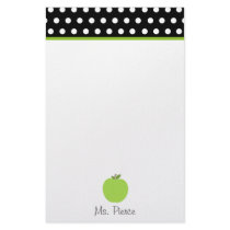 Green Apple / Black With White Polka Dots