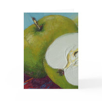 Green Apple Greeting Card