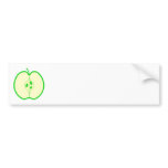 Green Apple Half. Bumper Sticker