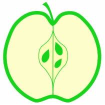 Green Apple Half. Acrylic Cut Outs