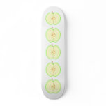 Green Apple, Halved. Vector illustration. Custom skateboards