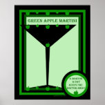 Green Apple Martini Posters