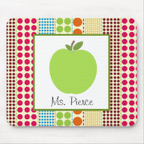 Green Apple / Multicolored Polka Dots Teacher