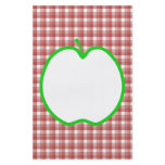 Green Apple. On Red and White Check. Custom flyers