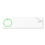 Green Apple Outline. Custom bumper stickers