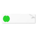 Green Apple. Vector illustration. Custom bumper stickers