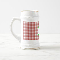 Green Apple with Red and White Check Pattern. Coffee Mugs
