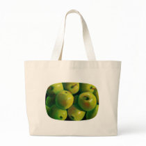GREEN APPLES IN OIL PASTEL TOTE BAGS