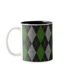 Green Argyle Coffee mug