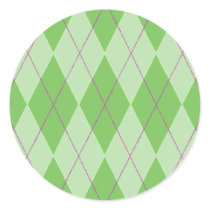 Green Argyle Sticker