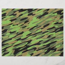 Green Army Camouflage Textured Flyer