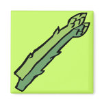 Green asparagus refrigerator magnet
