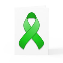 Green Awareness Ribbon Card