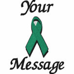 green awareness ribbon - Customise embroidered shirts