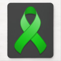 Green Awareness Ribbon Mousepad