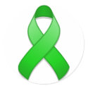 Green Awareness Ribbon Round Sticker