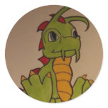 Green Baby Dragon stickers