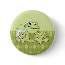 Green Baby Frog on Argyle