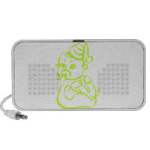 Green baby outline speaker system