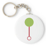 Green Baby Rattle Keychain