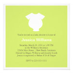 Green Baby Shower Custom Announcements